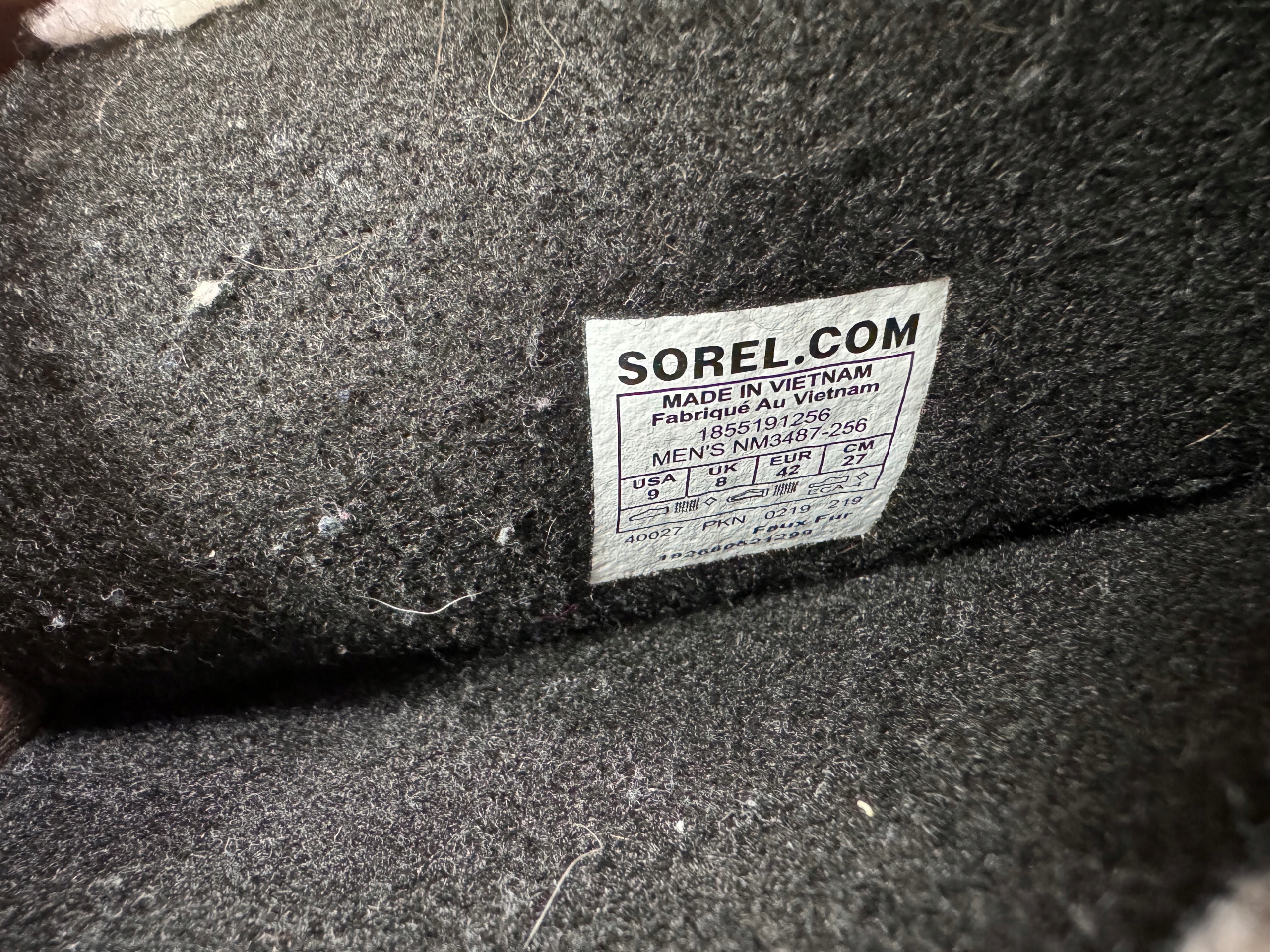 SOREL BUTY ŚNIEGOWCE MĘSKIE ROZMIAR 42 Materiał wkładki inny