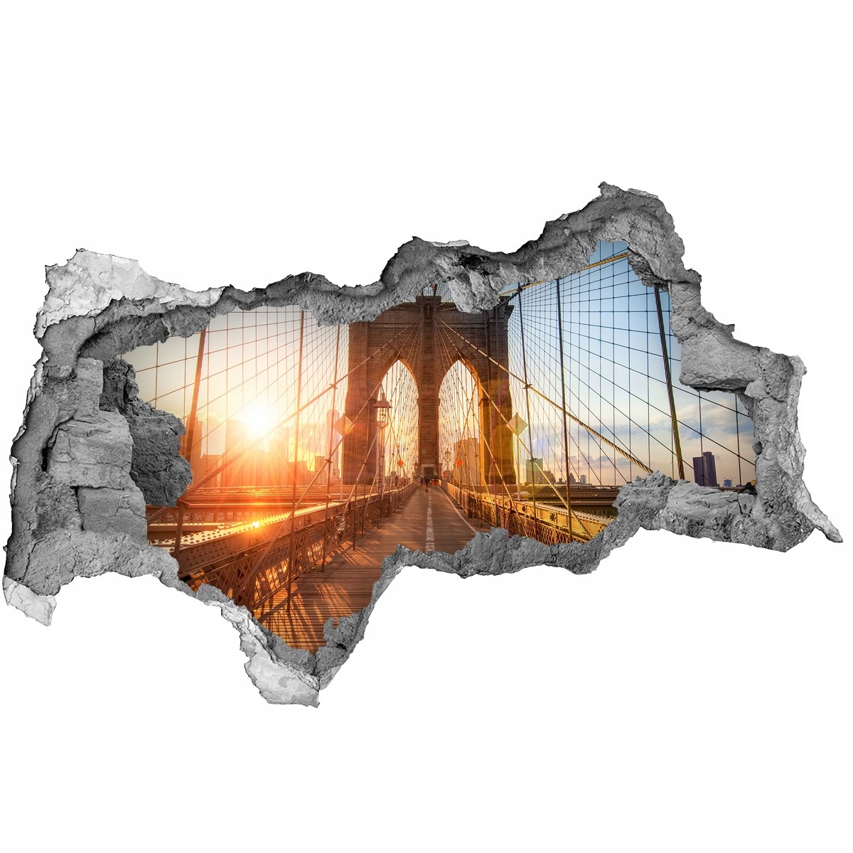 

Fototapeta dziura na ścianę 3d Most Brookliński