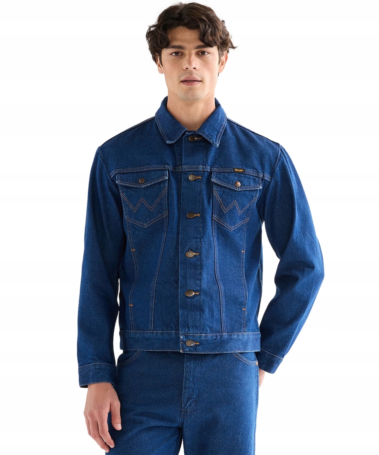 Katana Wrangler Regular Cowboy Cut Jacket 112379708 Předepraná Indigo M