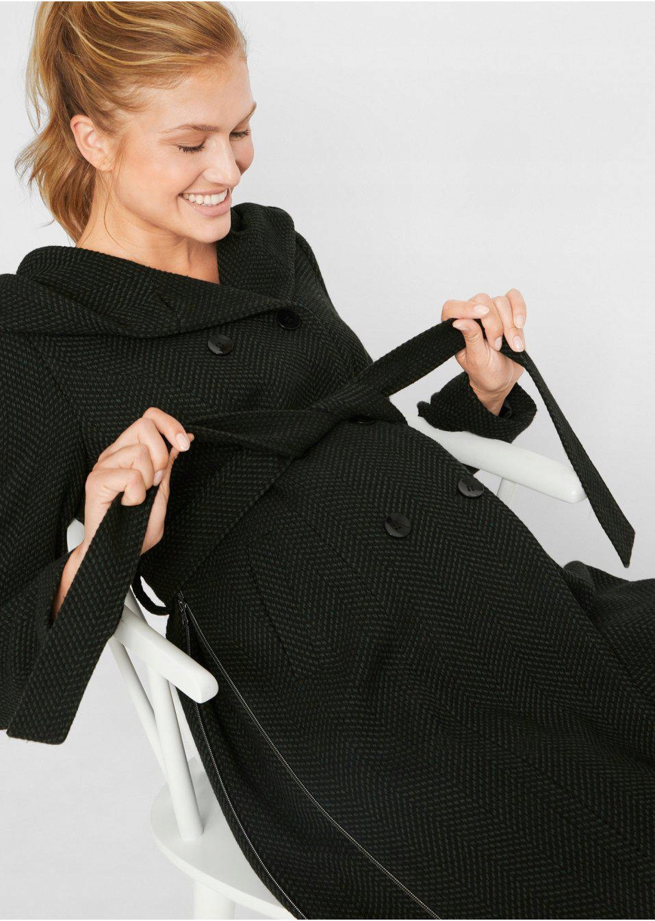 38 Bonprix PŁASZCZ CIĄŻOWY Rodzaj klasyczny