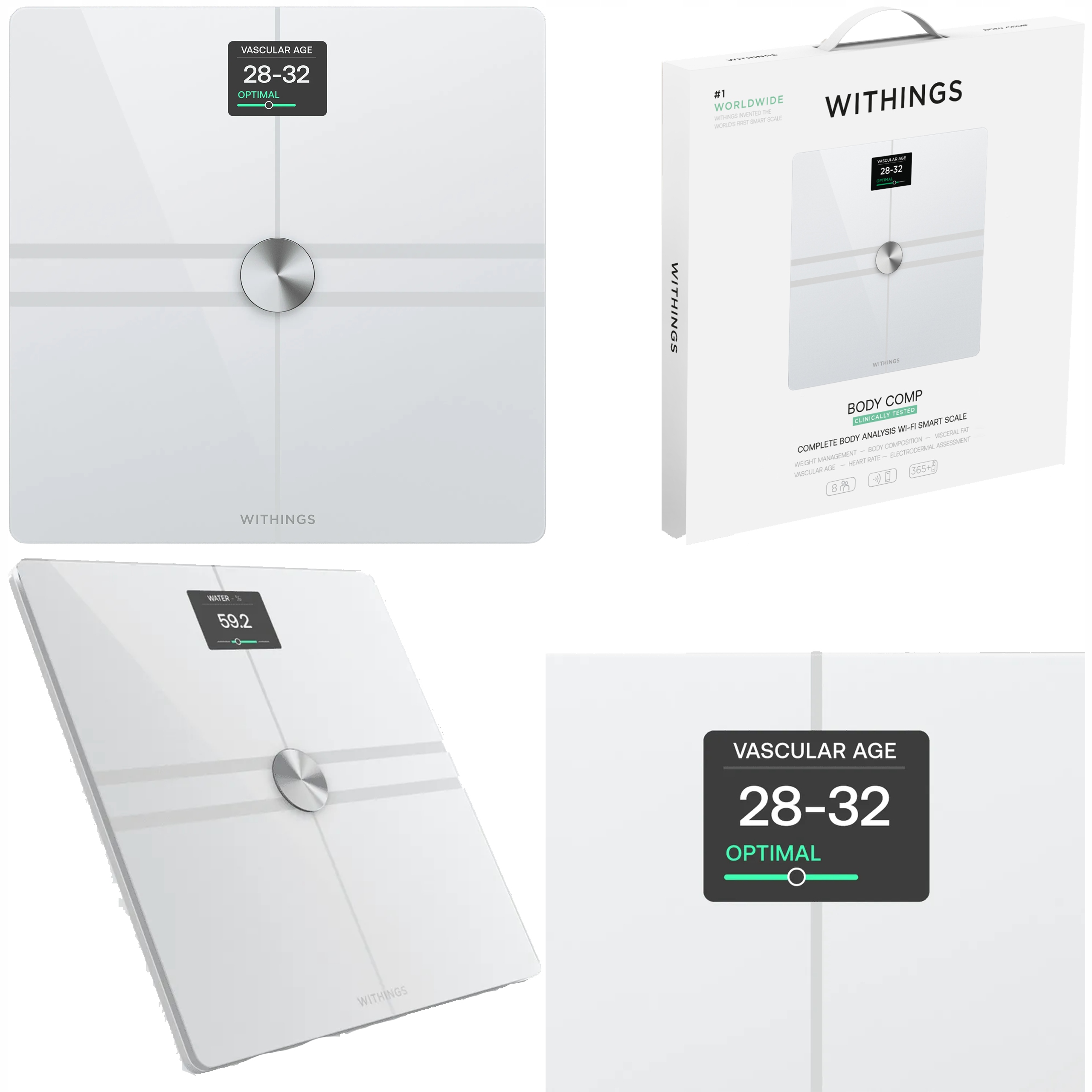 Withings Body Comp – váha s analýzou složení tělesné hmotnosti a měřením tepové frekvence