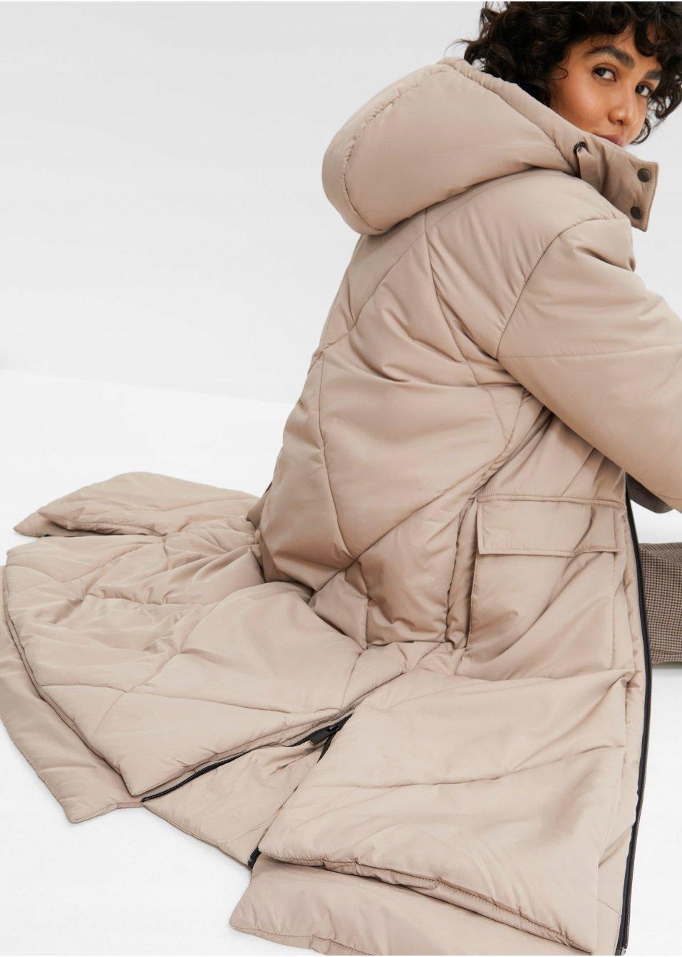 BONPRIX fbg PŁASZCZ KURTKA PIKOWANA 48 Kaptur z kapturem