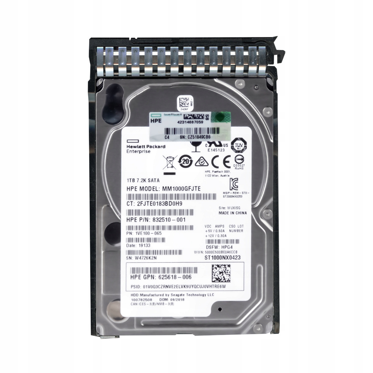 Hp 832510-001 1TB 7.2K 128MB Sata III 2.5'' MM1000GFJTE