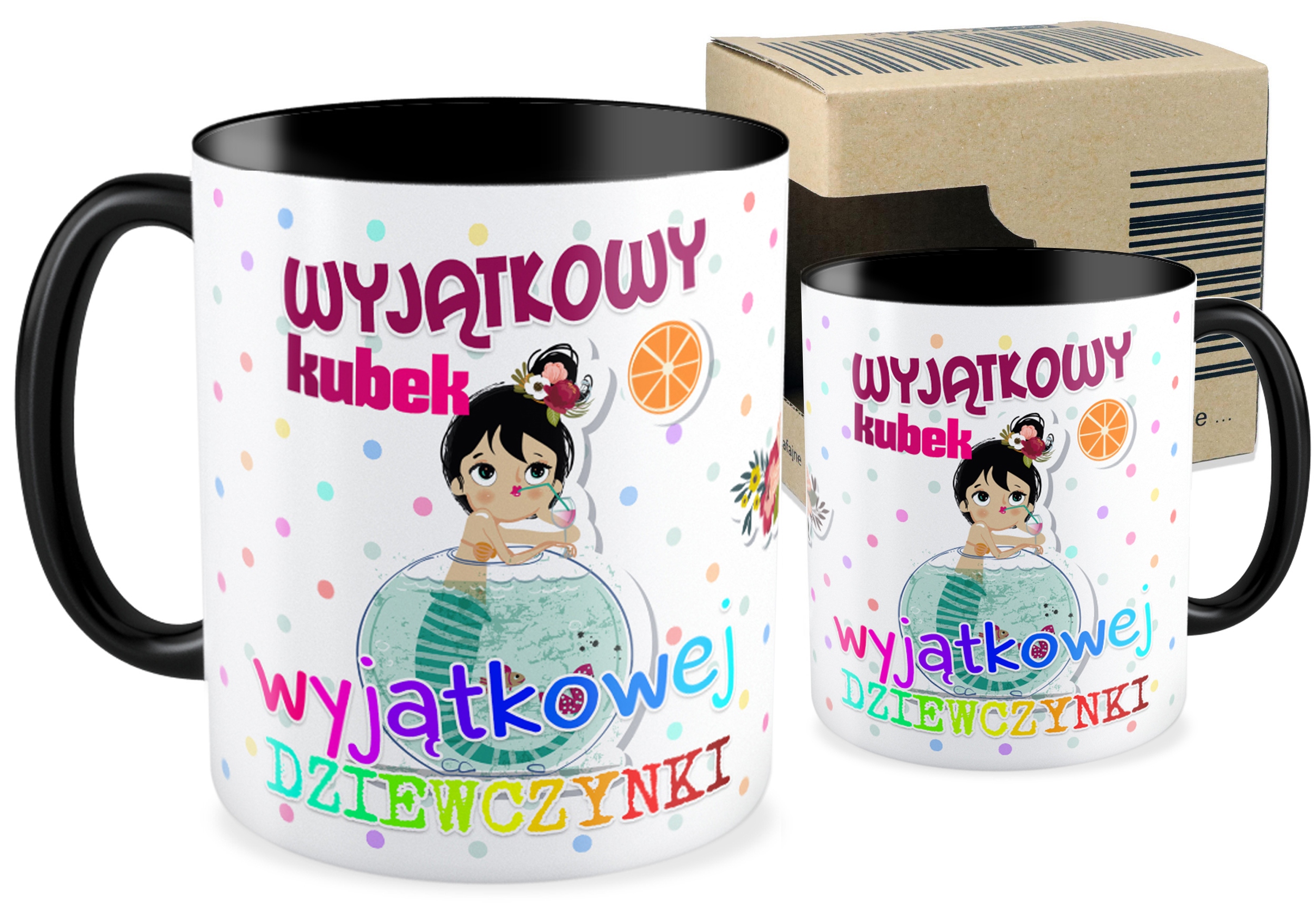 

Kubek czarny prezent Dziewczyna Szkoła Kobieta