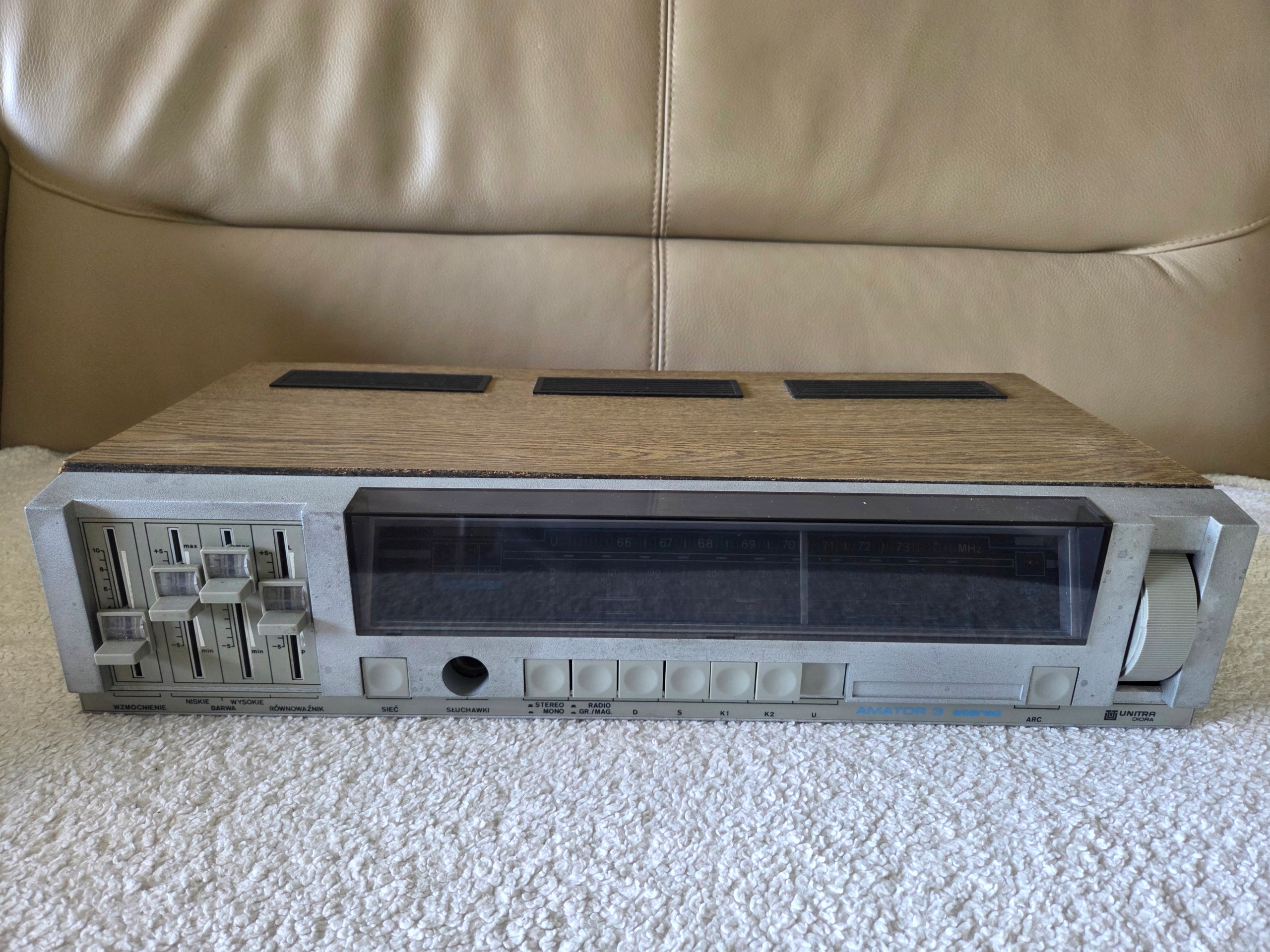 Radio Amator 3 Stereo AWS 110 Unitra Diora Oryginał PRL SPRAWNE