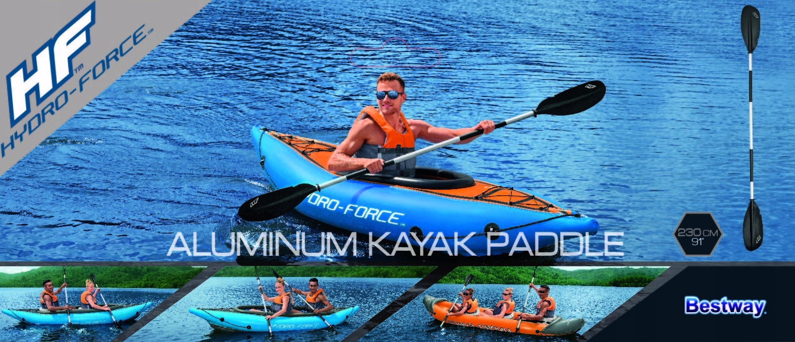 WIOSŁO ALUMINIOWE 230 cm BESTWAY 62174 Liczba wioseł 1