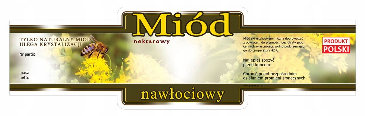 

EtykietY na miód nawłociowy (100szt) wzór E220