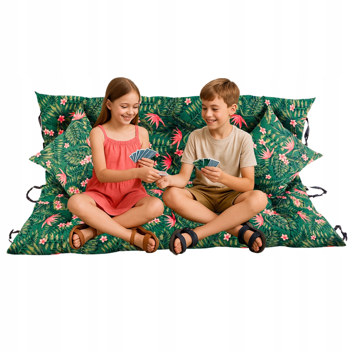 Poduszka na huśtawkę ogrodową 160x55x55 Monster Liść