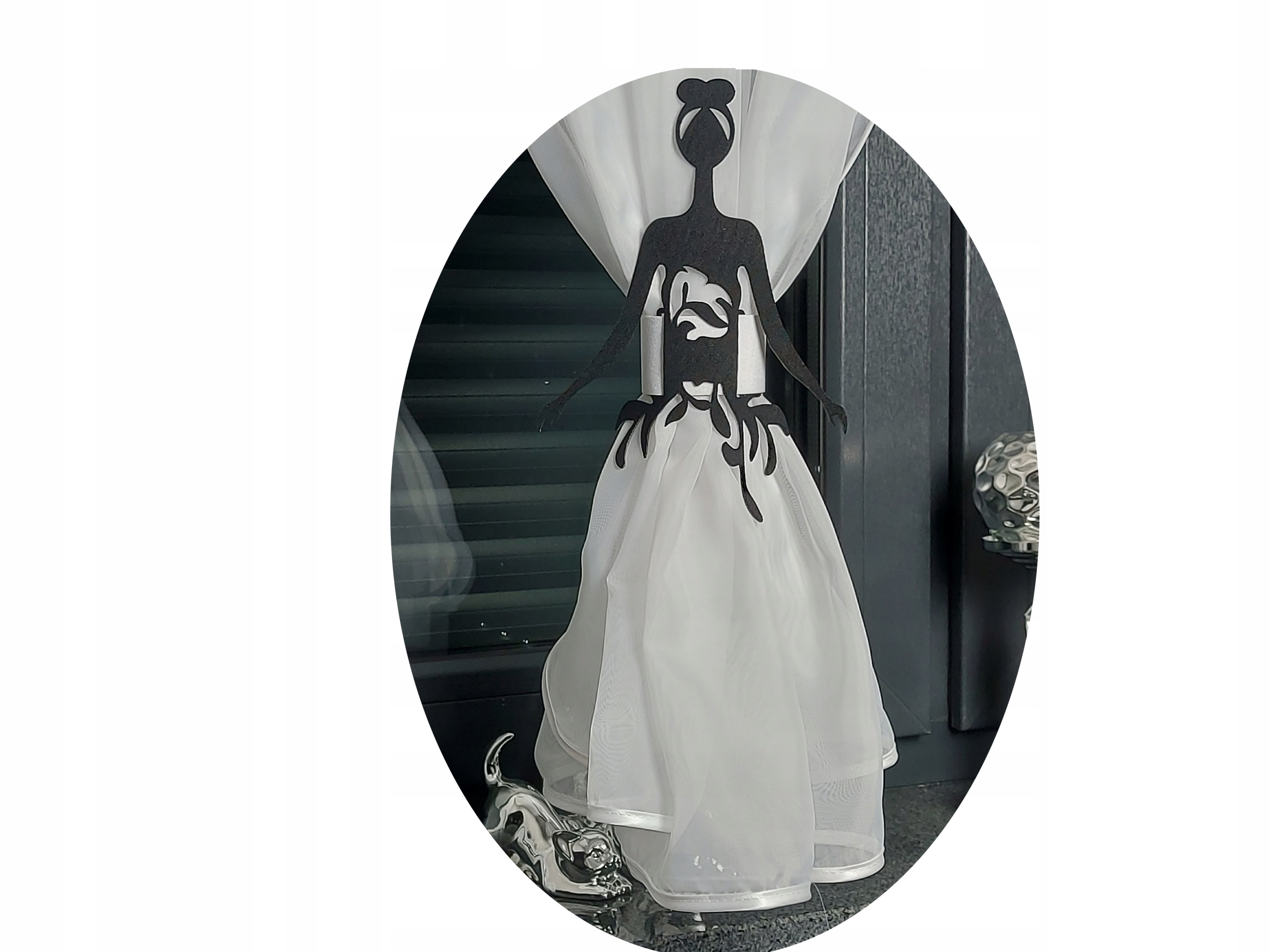 UPIĘCIE OZDOBNE AŻUROWE DO FIRAN ZASŁON BALETNICA