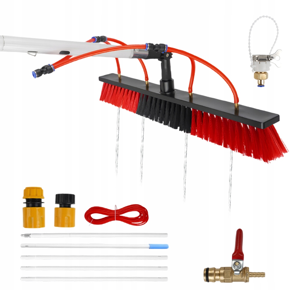 Profesionální Teleskopický Kartáč 5 M Pro Čištění Oken A Solárních Panelů