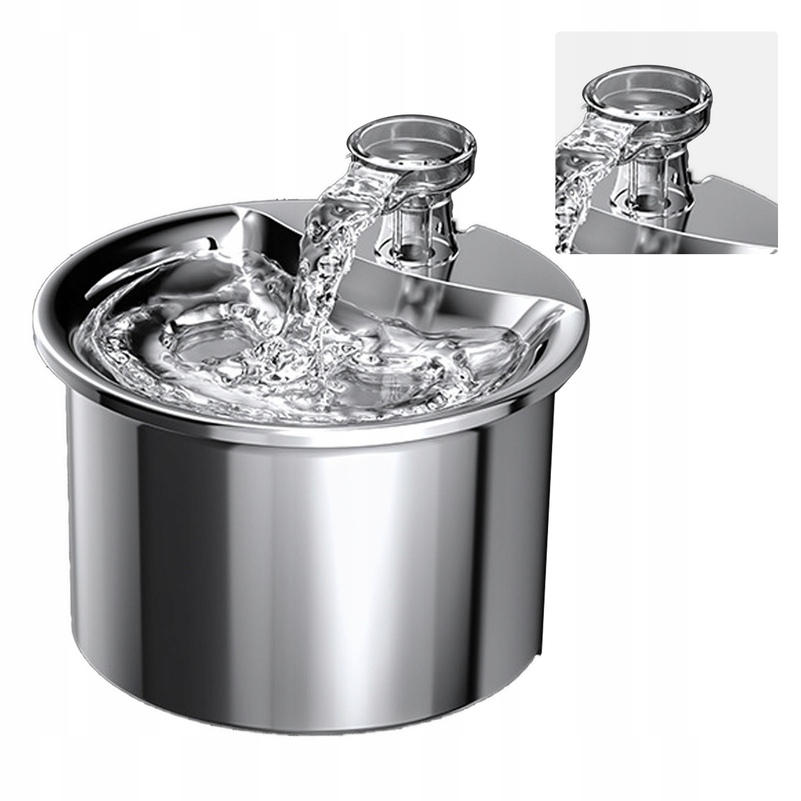 Levně Miska Fontána Pro Kočky a psy z Nerezová Ocel 2 l