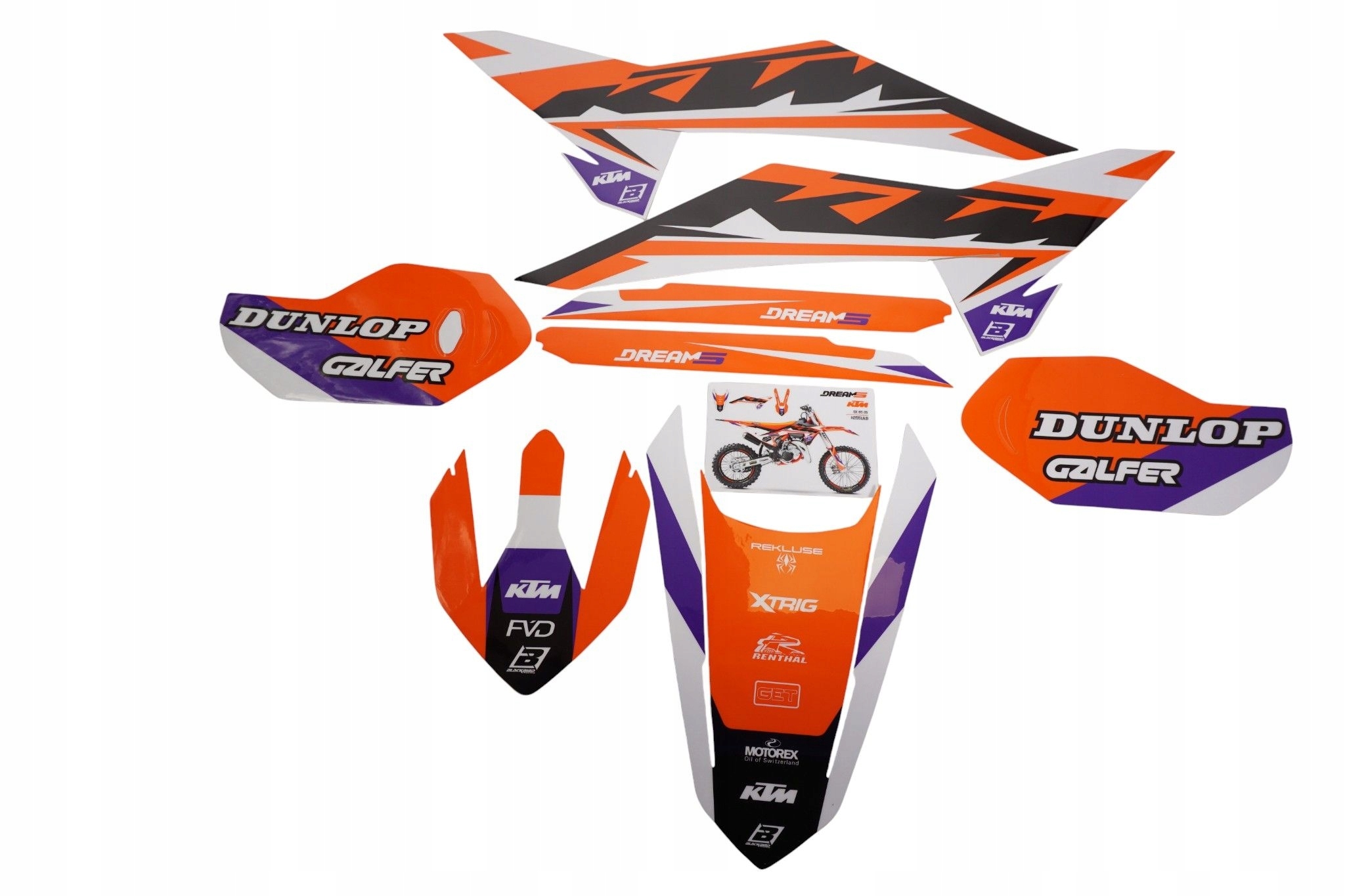 Blackbird Sada Nálepiek (oklein) Ktm Sx 85 '25 Dream 5 Farba Oranžová