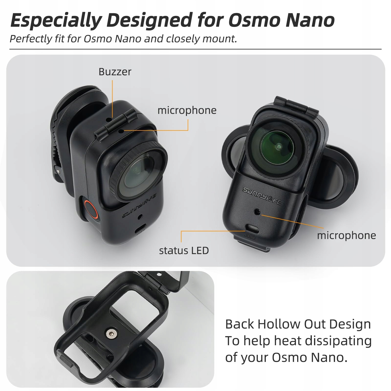 Uchwyt Na Plecak Klips Obrotowy Do Kamer Sportowych DJI Osmo Nano ZJRXM — miniatura 4
