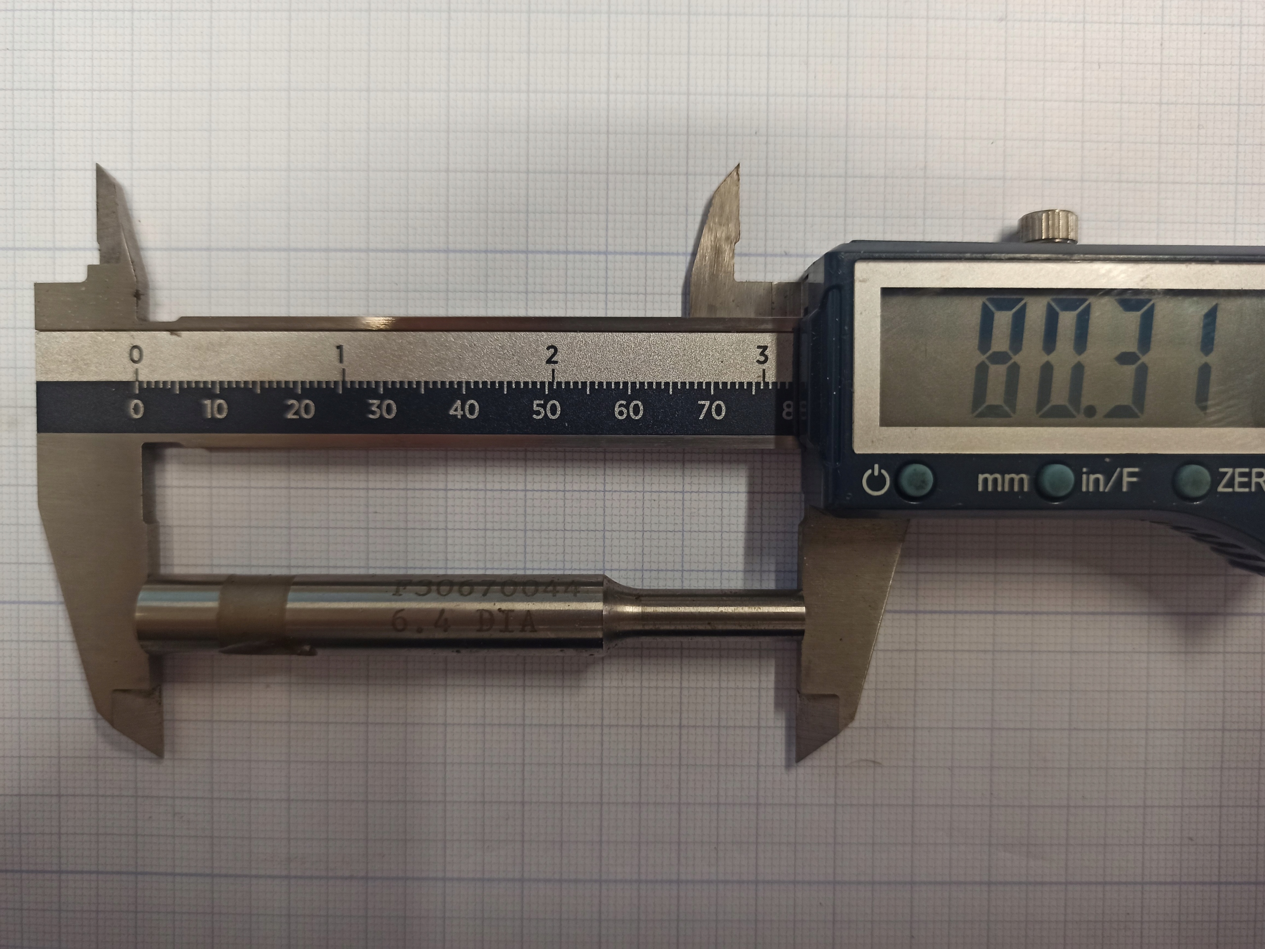 Stempel , okrągły fi 6,4 AWP wybijak wykrojnik