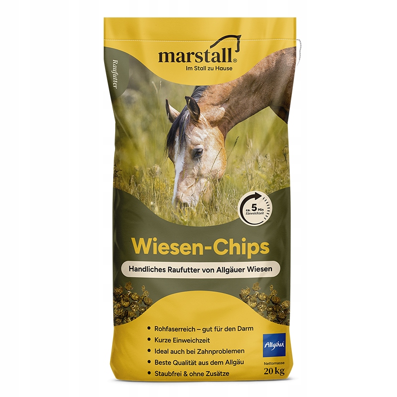 Marstall Wiesen-Chips 20 kg – chipsy ze sena rychlé namáčení suché