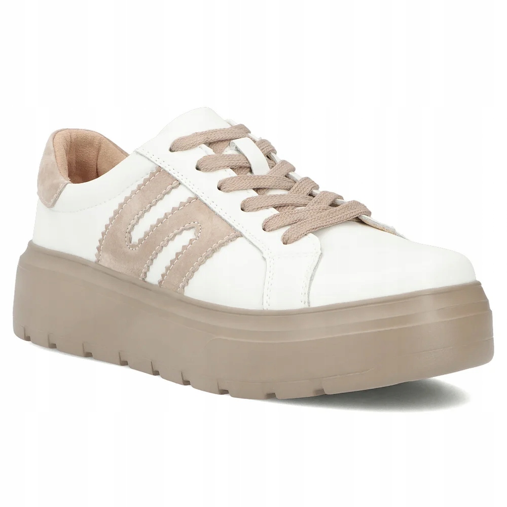 Skórzane sneakersy damskie Filippo buty sportowe na platformie r.39