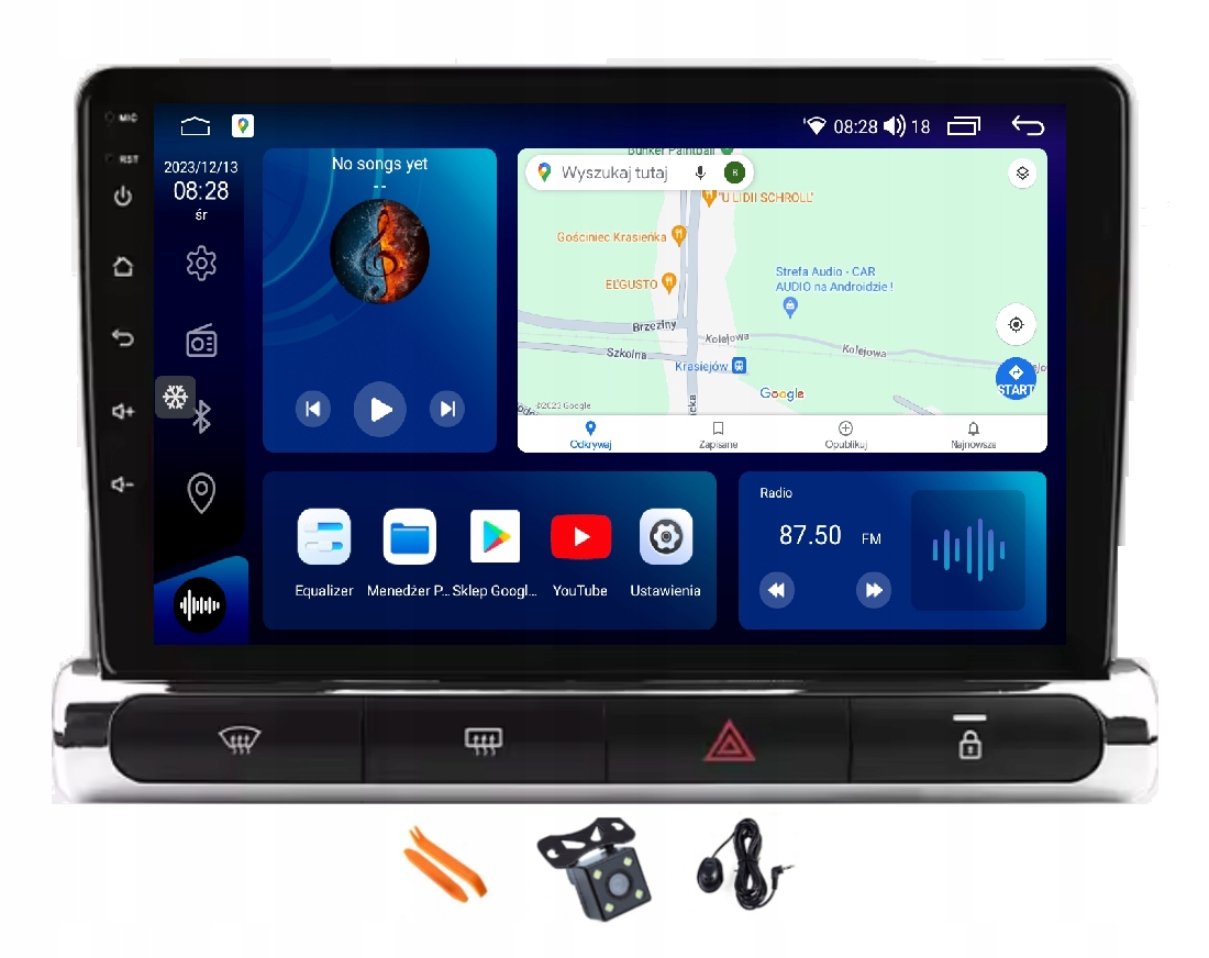 Rádio Android Navigácia Qled Carplay 64GB Lte Gps Dsp Citroen C3 17-23