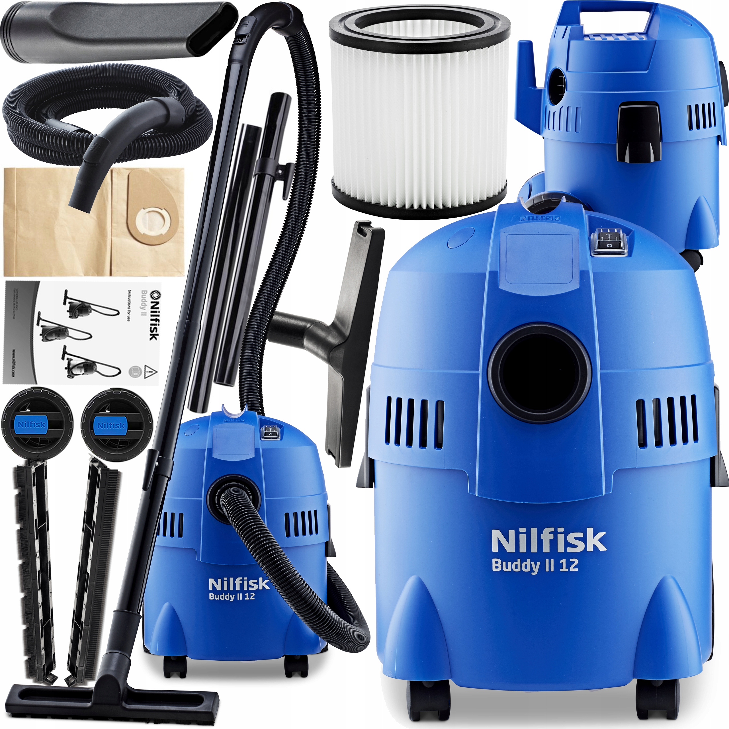 

Odkurzacz Nilfisk Buddy II 12L Duża Moc Turbo XL