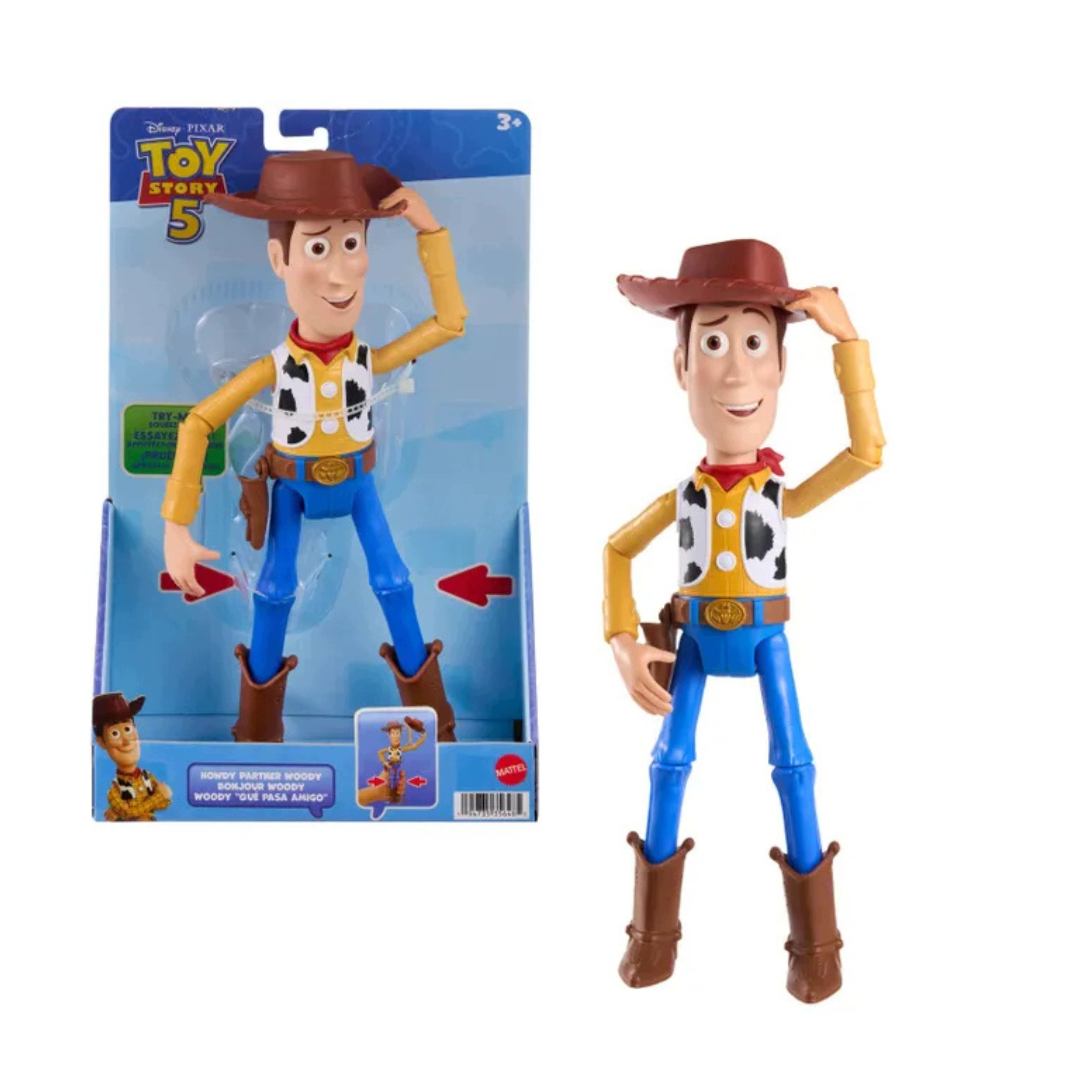 Toy Story 5 Chudy Woody 31 CM Figurka Zdejmująca Kapelusz