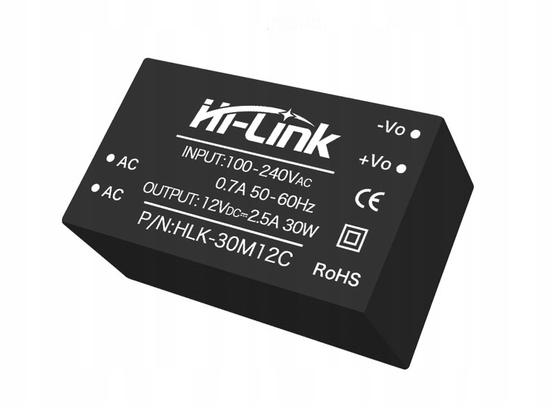 Zasilacz Ac/dc 30W Hi-link HLK-30M12C V-out 12V 2500mA