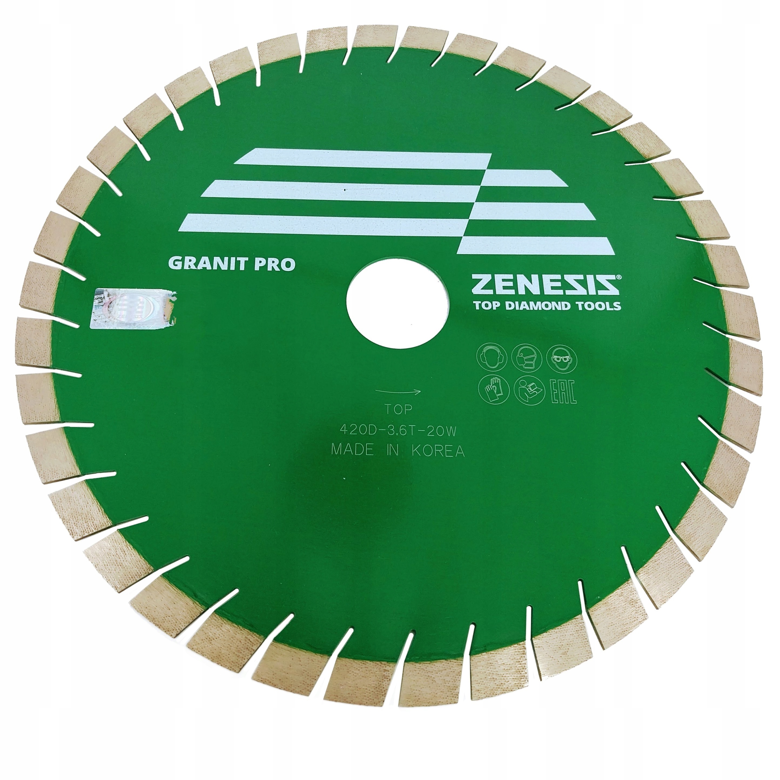 Diamantový pilový kotouč na řezání žuly 400mm Zenesis Granit Pro Skos