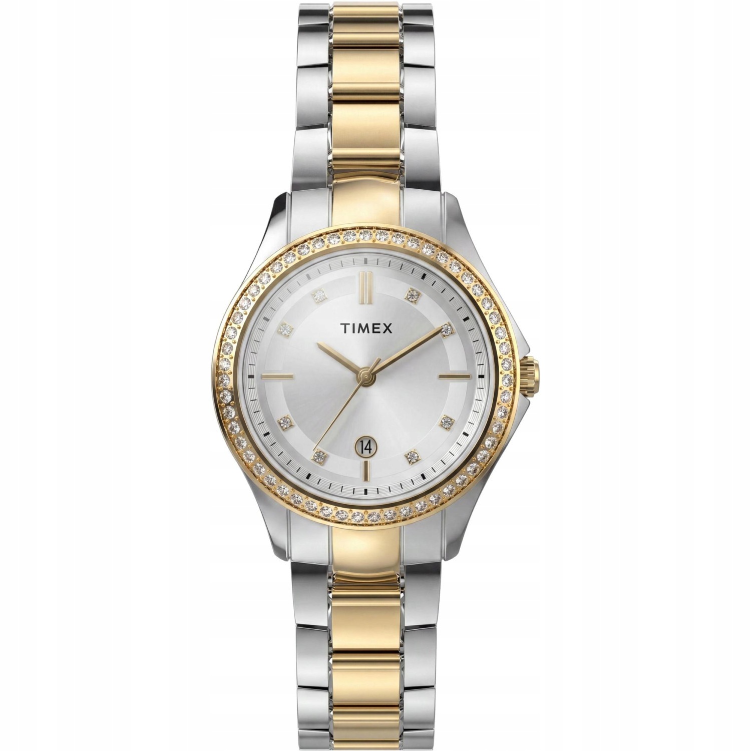 Dámské hodinky Timex TW6A04700 Zirkony stříbrné