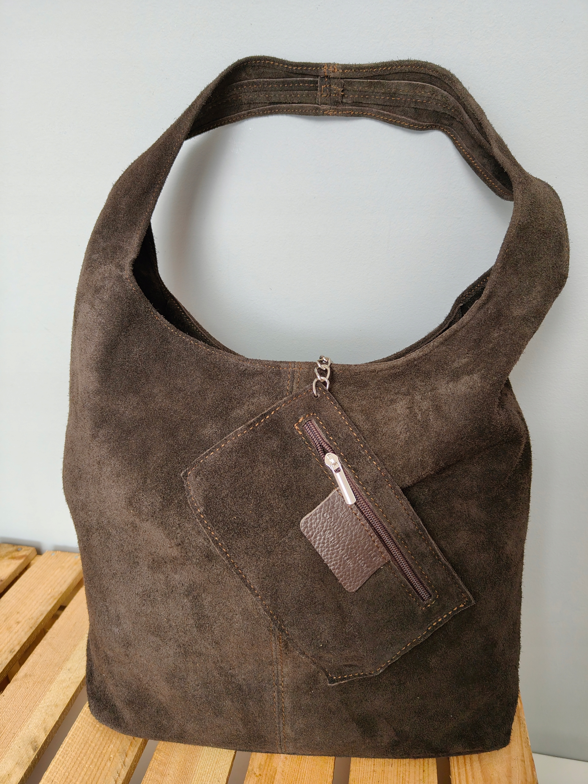 Dámská kabelka Laura Biaggi – přírodní semišová kůže