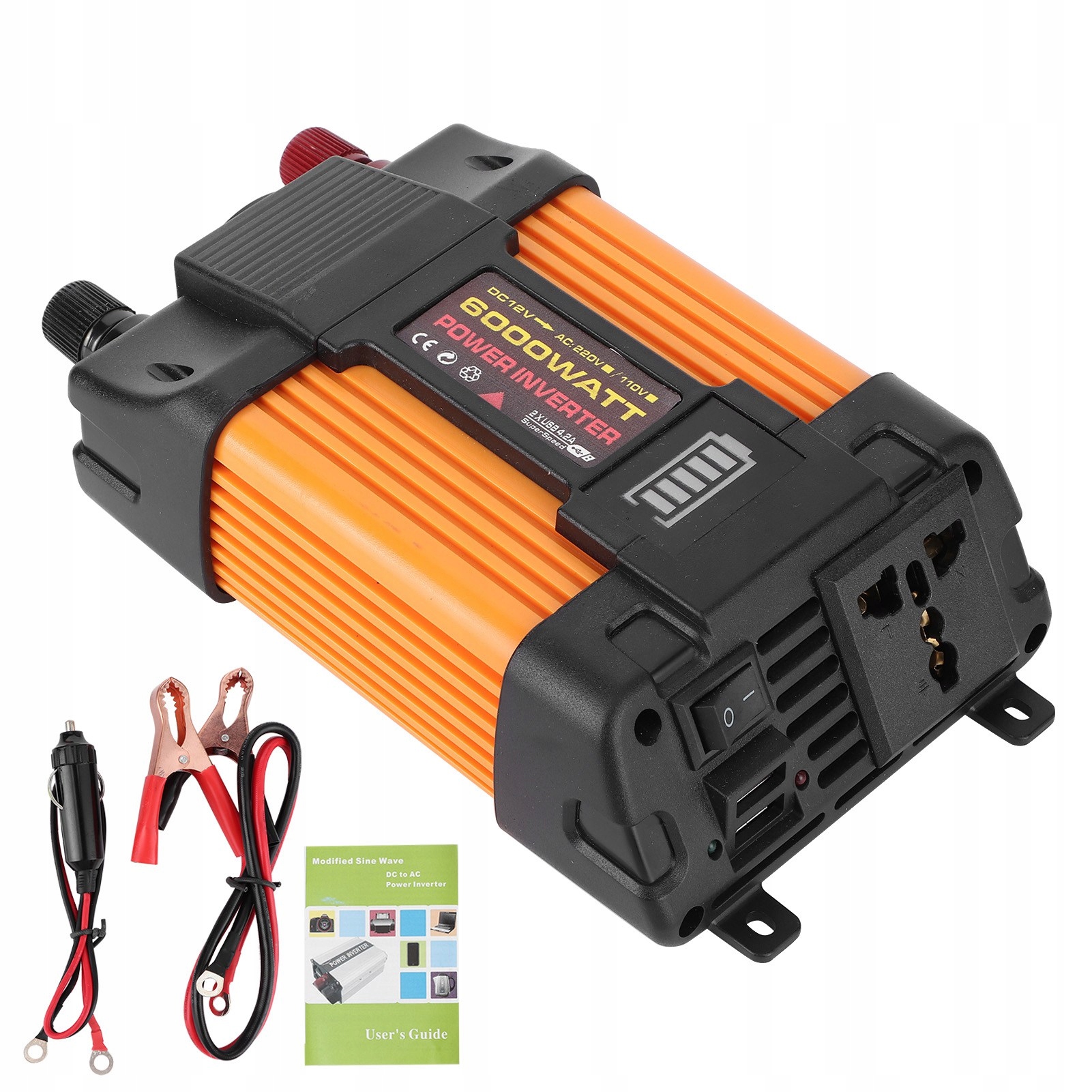 6000W Automobilový Menič DC12V-AC220V, Opravný Sínusový Konvertor