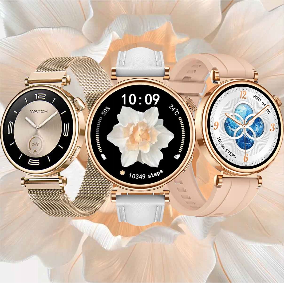 SMARTWATCH DAMSKI ZEGAREK ROZMOWY POWIADOMIENIA SPORT ZDROWIE POLSKIE MENU Marka Inna