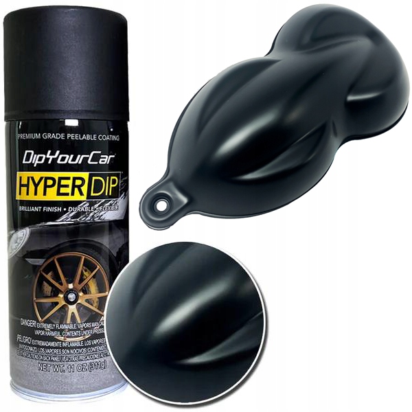 HyperDip Shadow Black Czarna Satyna lepszy PlastiDip DipYourCar Usa 400ml