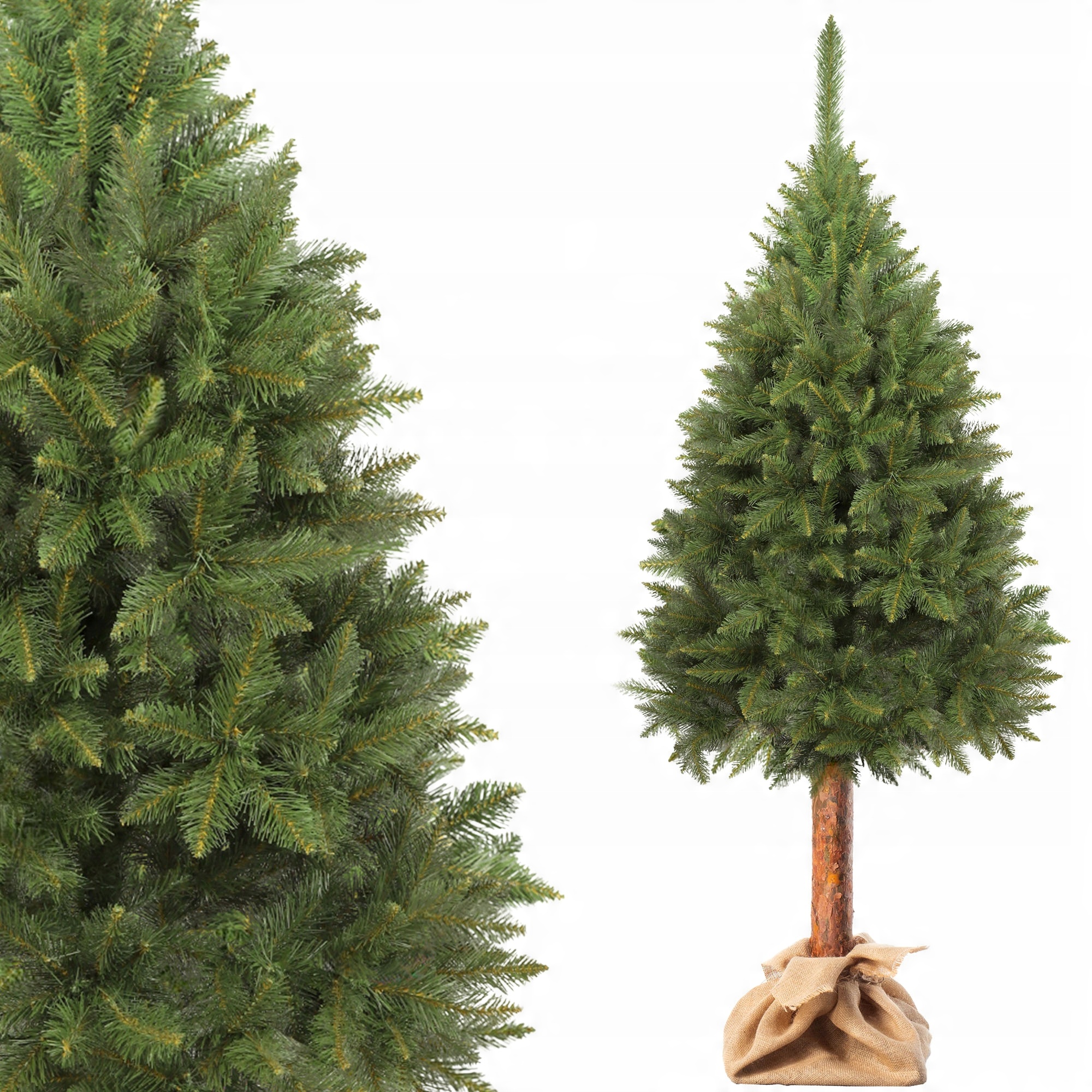 

Choinka Sztuczna 160 CM Świerk Na Pniu Naturalny