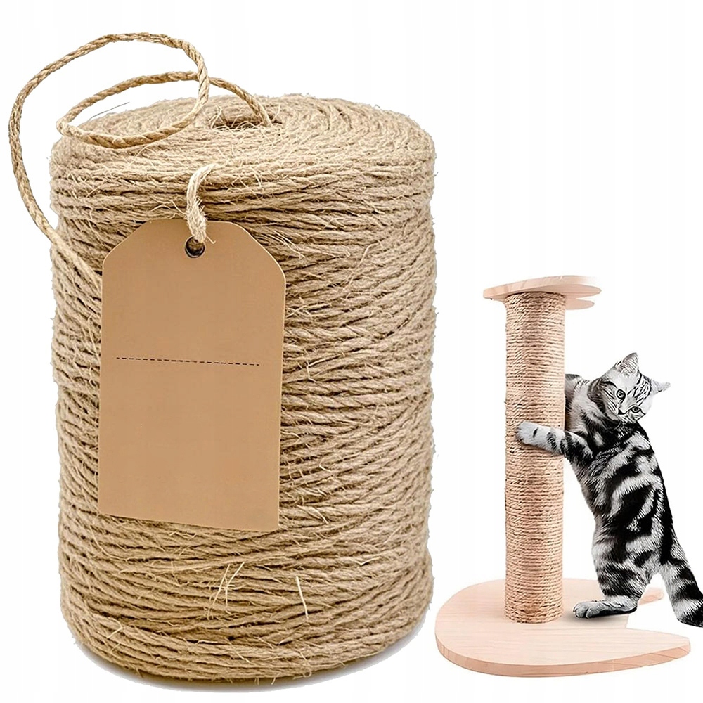 Levně Jutové Lano Ozdobná šňůra na škrabadlo 8 mm 60 m