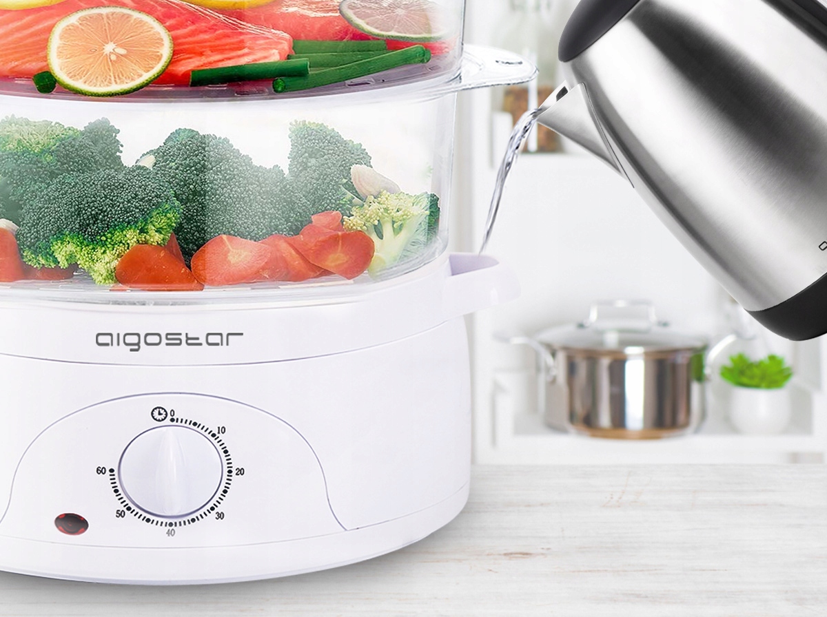 Parowar Aigostar 9l biały 800 W Kod producenta 300005CFO