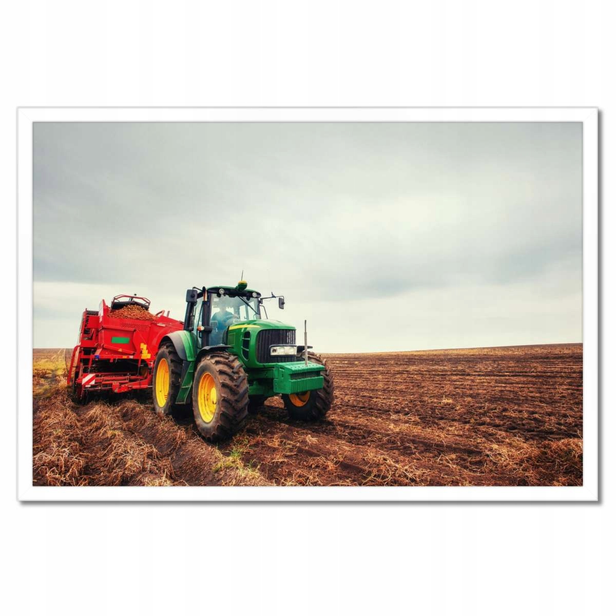 Plakáty v rámu 60x40 Traktor kosatka pole farmář
