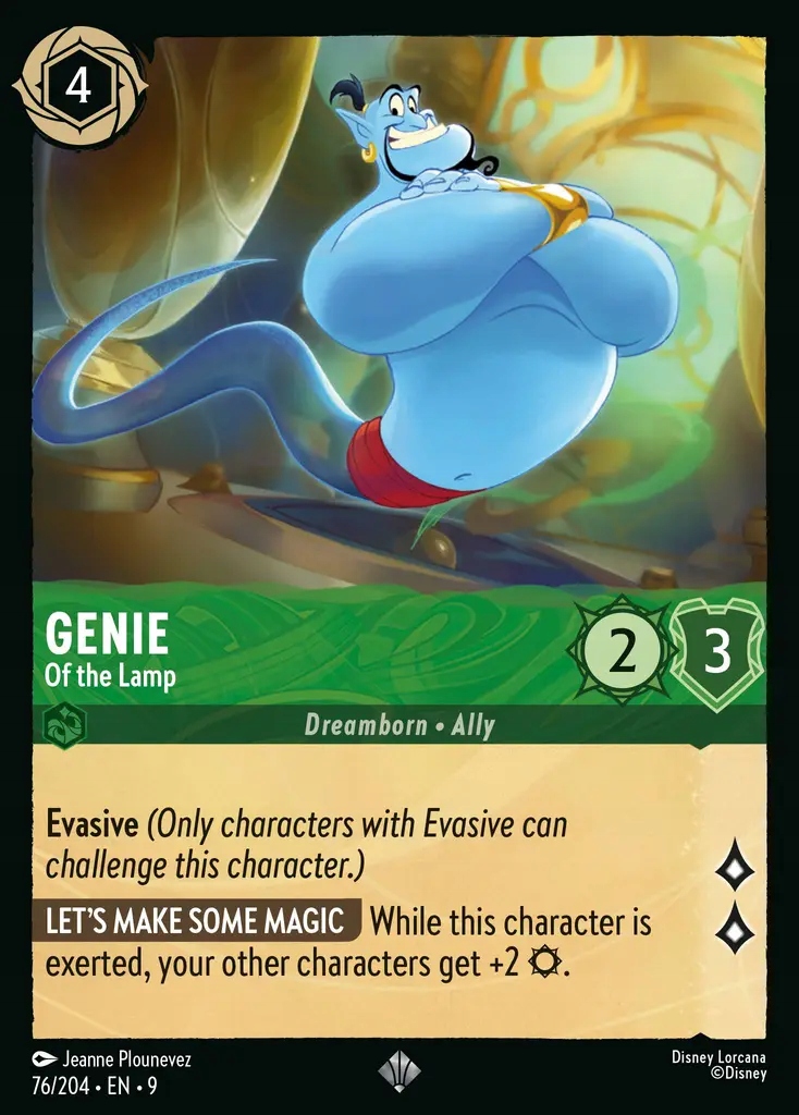 Disney Lorcana Genie Of the Lamp 9FAB #076