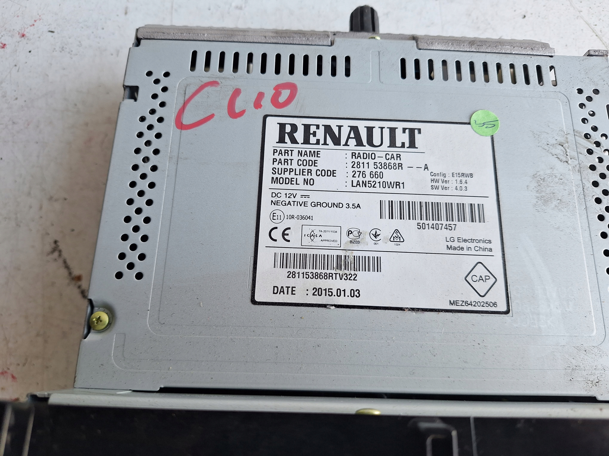 RENAULT CLIO IV 12-20 RADIO 281153868R