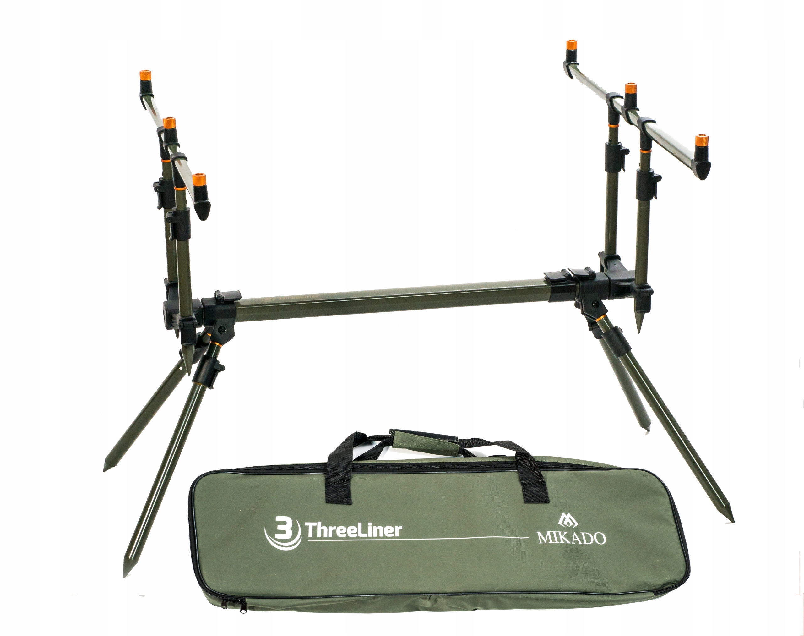 Stojak Mikado Rod Pod na 3 wędki Threeliner Torba