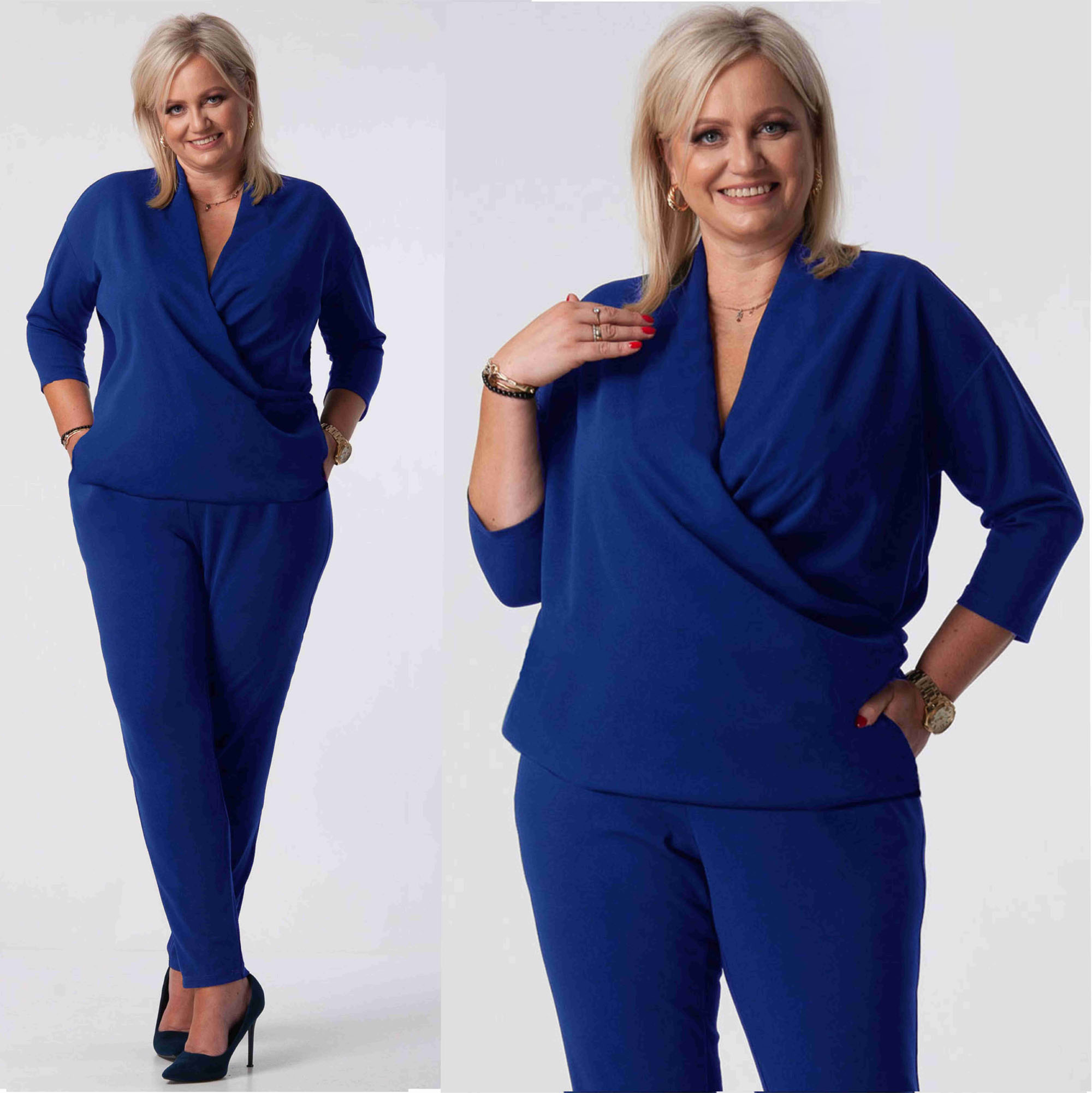 Elegantní kombinéza Plus Size Zeštíhlující *výrobce* Barvy 48 4XL