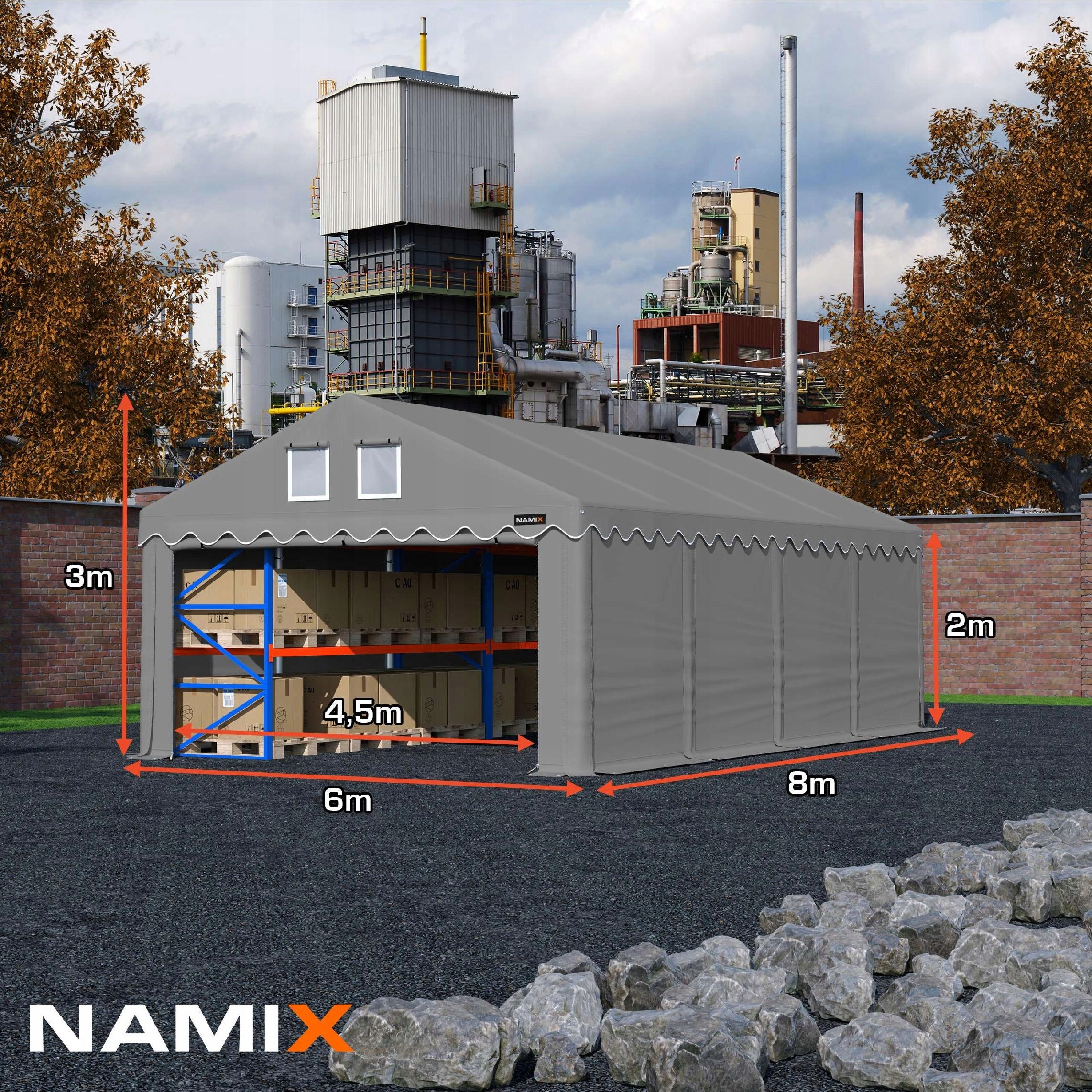 Палатка для хранения COMFORT 6x8 РАЗЛИЧНЫЕ ЦВЕТА Производитель NAMIX