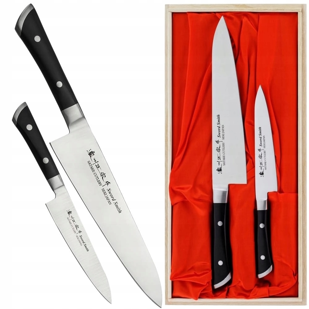 Satake Hiroki Japonský Sada 2 nožov Univerzálny 13 cm a šéfkuchára 21 cm