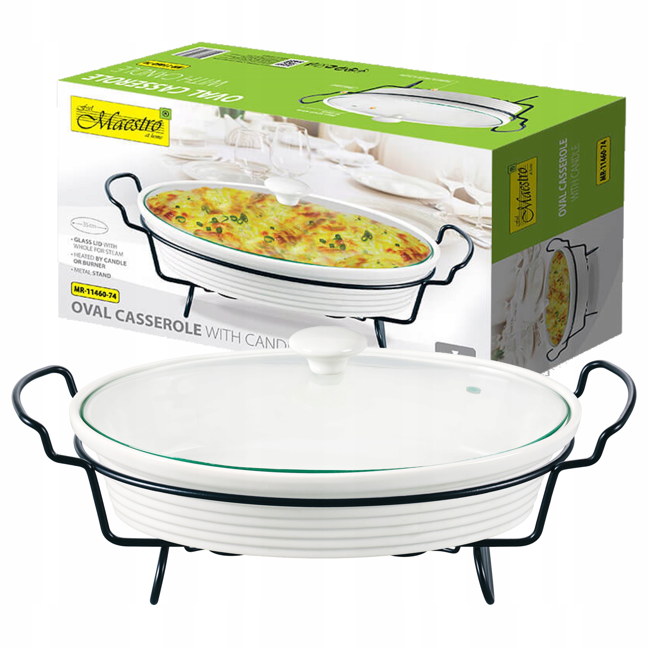 Keramický ohřívač 1,8L 35x24 cm bílý Maestro MR11460