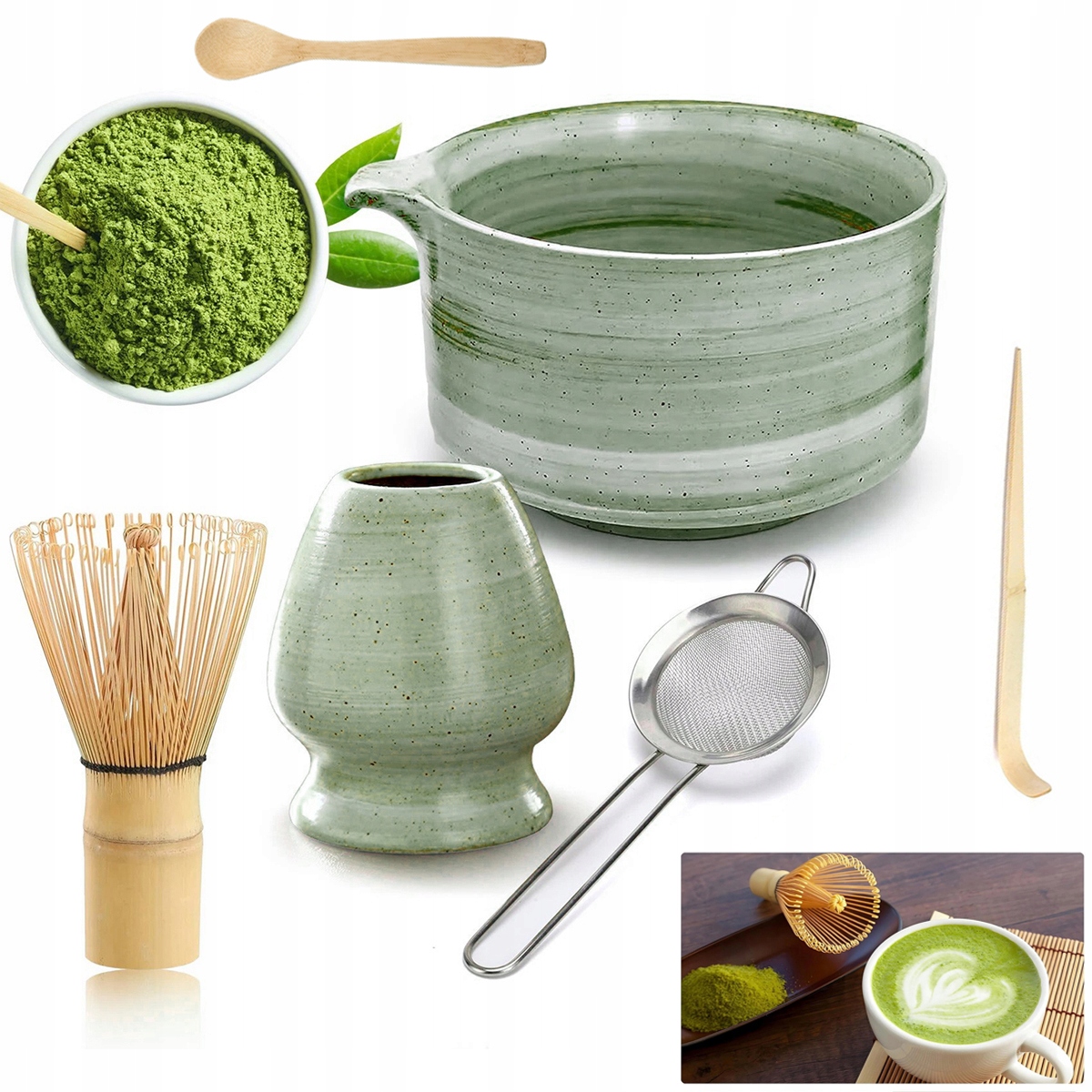 Levně Dárková Sada Na Čaj Matcha Tradiční Přípravu Matchy Elegantní