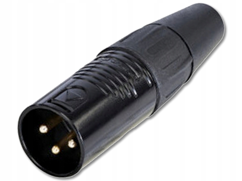 ZŁĄCZE XLR NEUTRIK REAN RC3M-B WTYK MĘSKI 3 P GOLD
