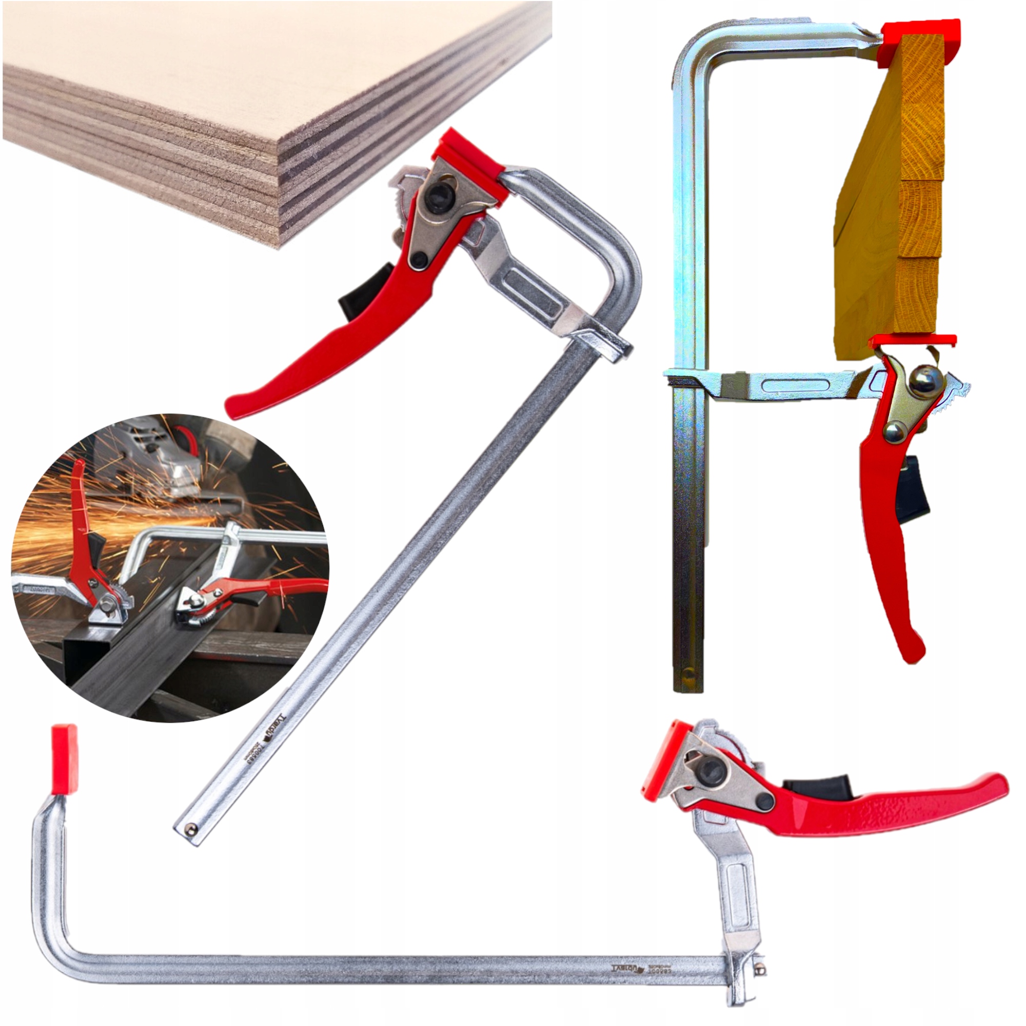 Zámečnická zámečnická svěrka 250x80 mm kovaná typ F svařovací 500 kg