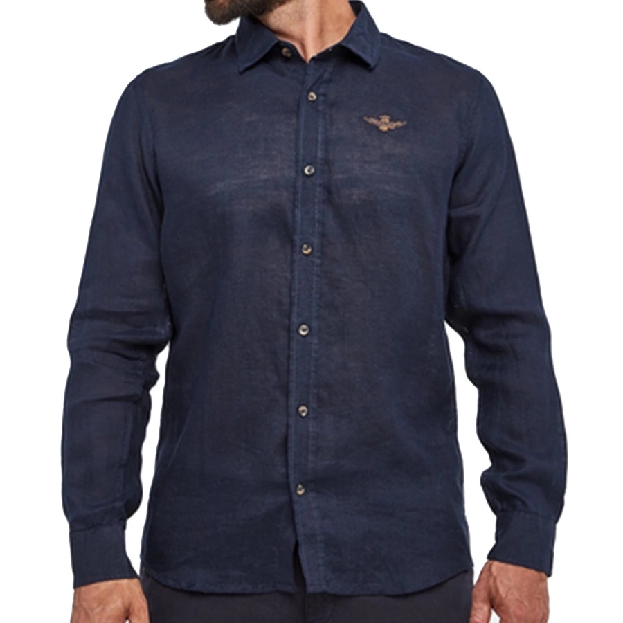 Pánská košile Aeronautica Militare 241CA1239CT3089 Tmavě modrá