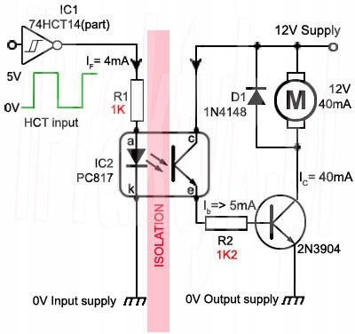 Optoizolator Transoptor Optocoupler PC817 THT