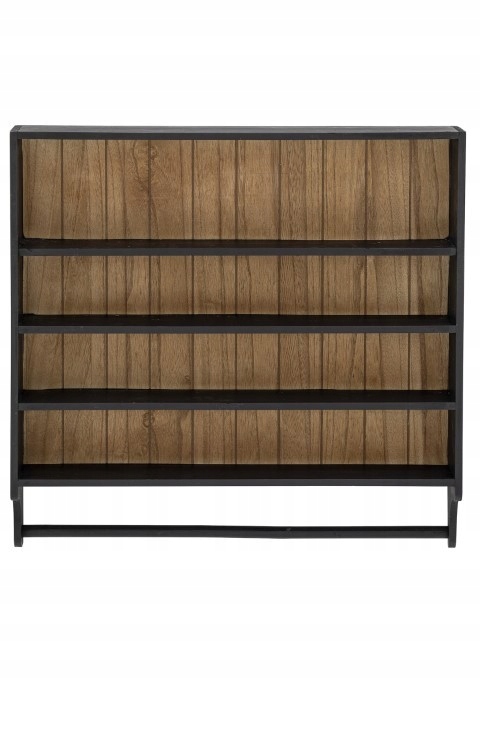 Skriňa Loup, čierna, Bloomingville strieborná