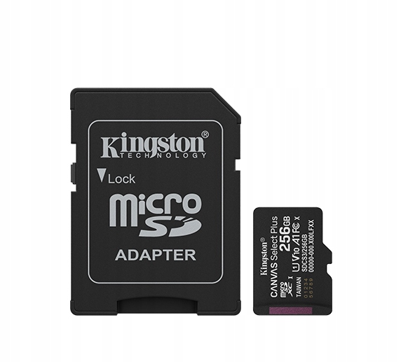 Kingston Canvas Select Plus 256GB microSD třída 10 Adp