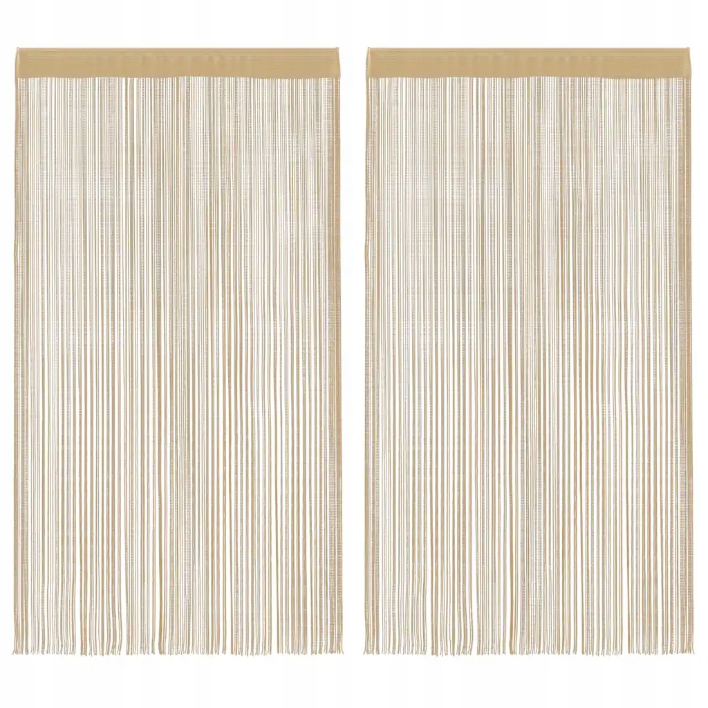 Provázkové záclony, 2 ks, 100x250 cm, béžová Béžová 132404