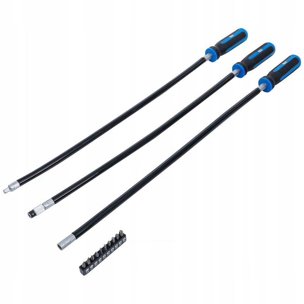 Sada pružných šroubováků s dlouhými vyměnitelnými hroty 13ks Bgs 74427